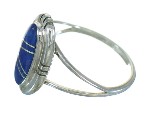 Genuine Sterling Silver Lapis Ring Size 6-1/2 RX82430